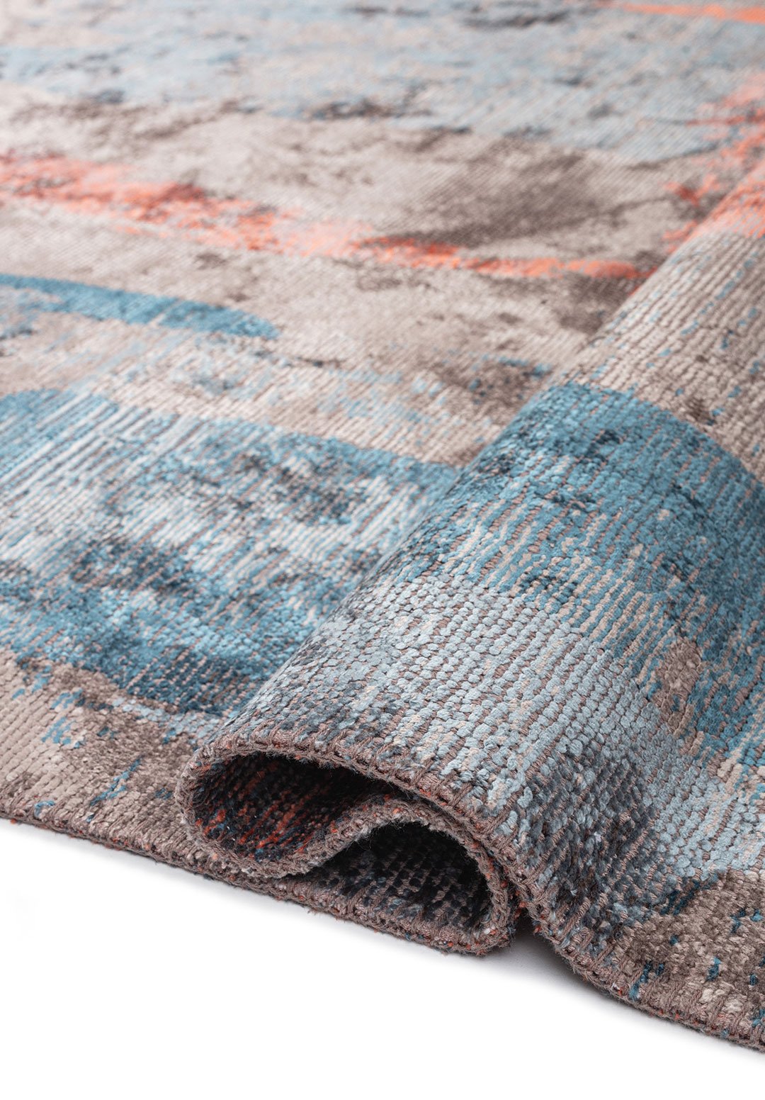 Bliss Dark Grey - Blue Rug Rugs - Venetto Design Venettodesign.com