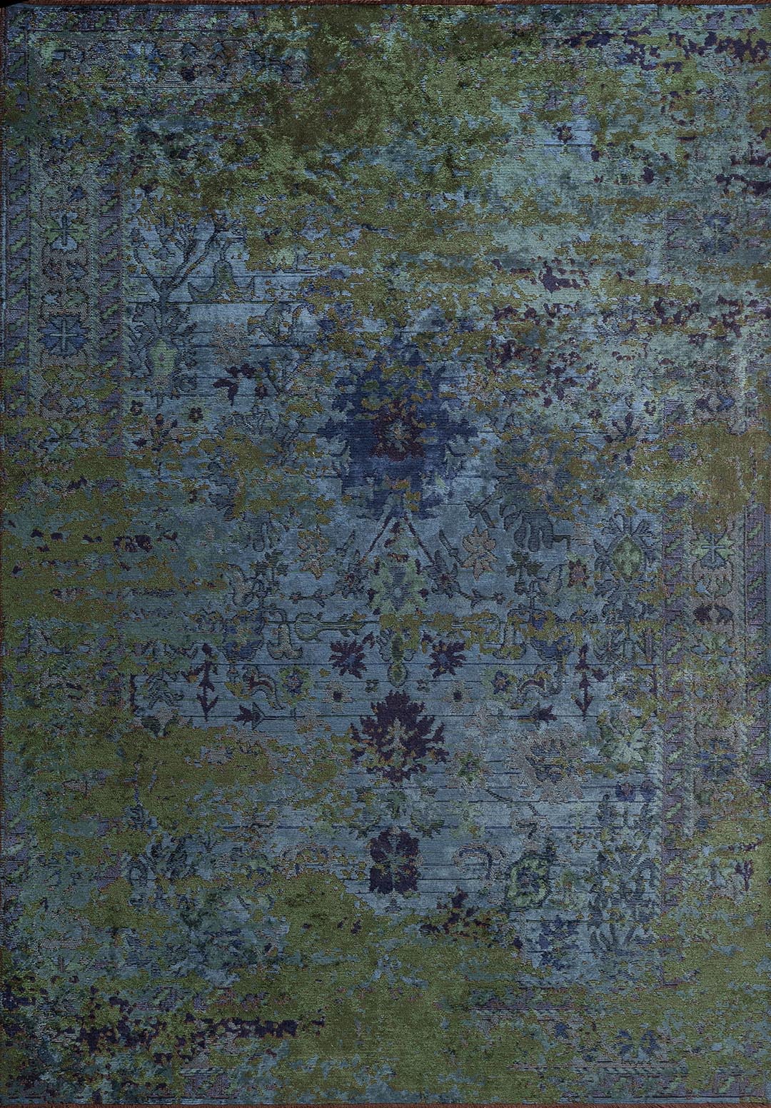 Patina Forest Green - Navy Blue Rug