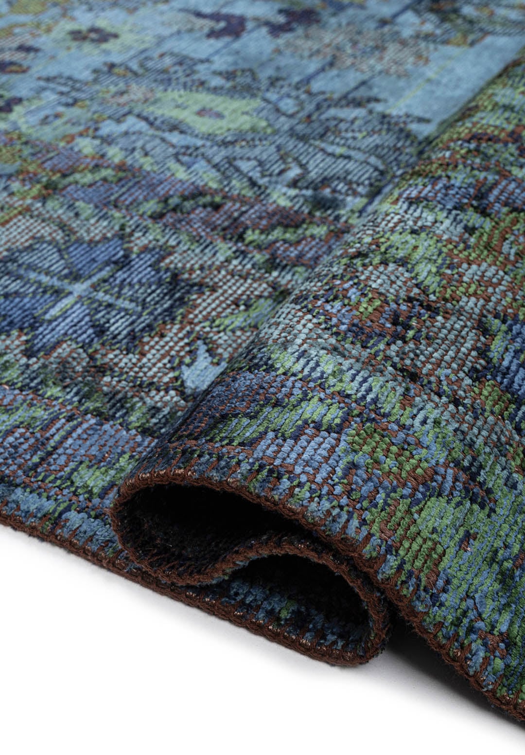 Patina Forest Green - Navy Blue Rug