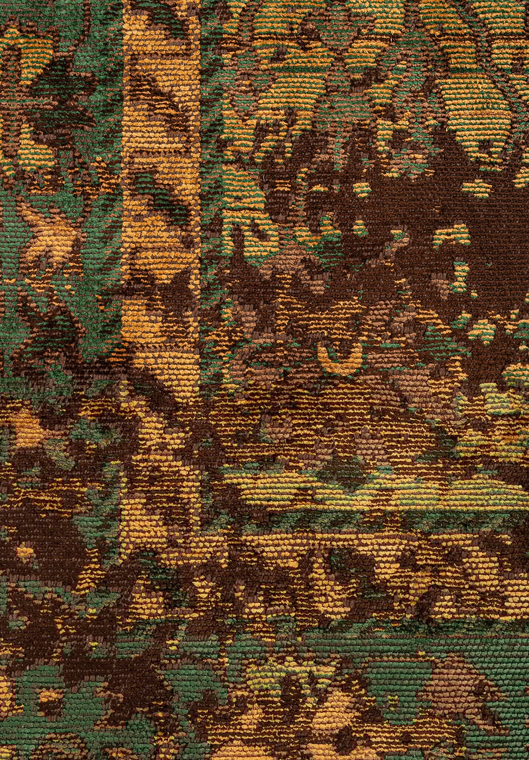 Patina Dark Brown - Mustard  Rug