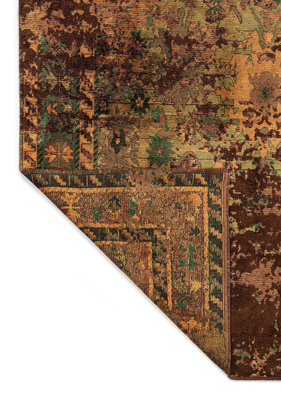 Prestige Dark Brown - Mustard Rug Rugs - Venetto Design Venettodesign.com