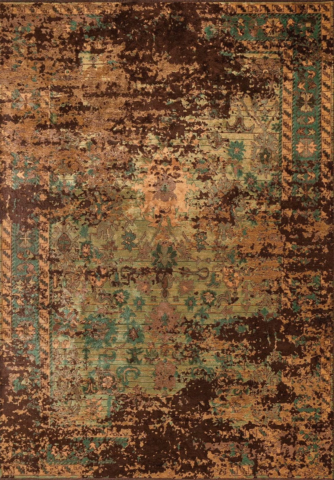 Prestige Dark Brown - Mustard Rug Rugs - Venetto Design Venettodesign.com