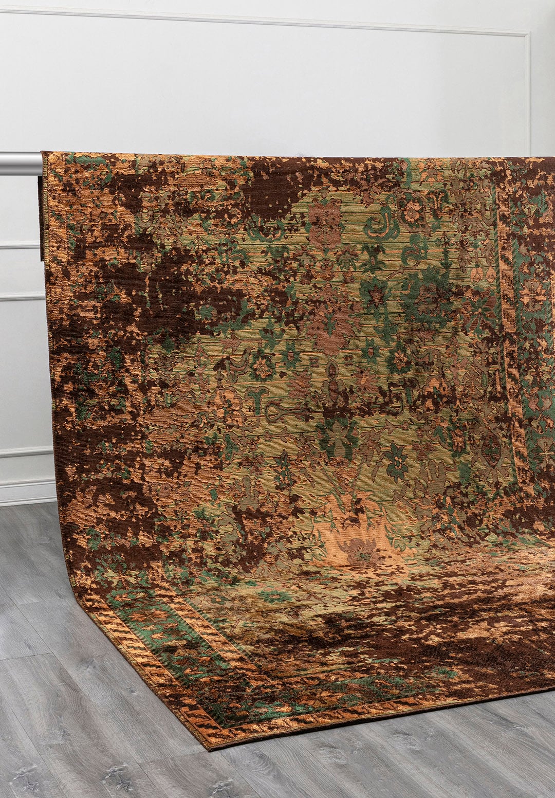 Prestige Dark Brown - Mustard Rug Rugs - Venetto Design Venettodesign.com