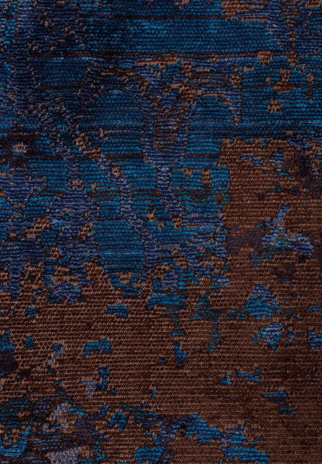 Patina Dark Navy - Dark Brown Rug
