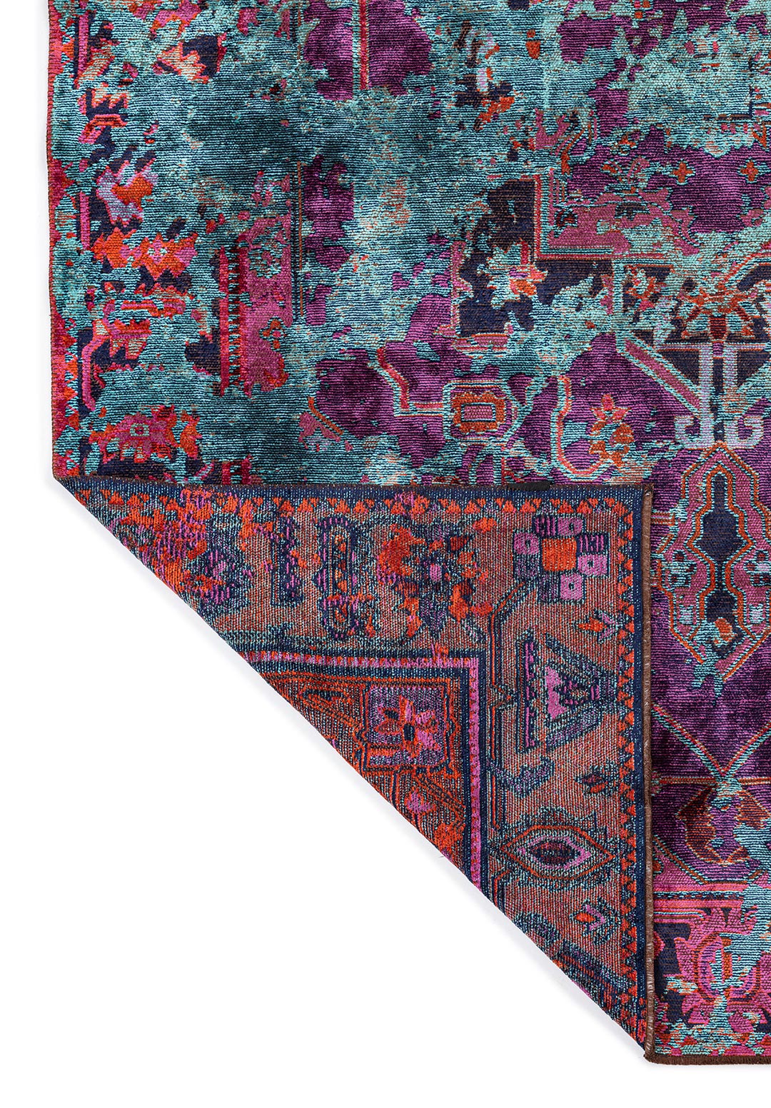 Emperor Turquoise - Purple Rug