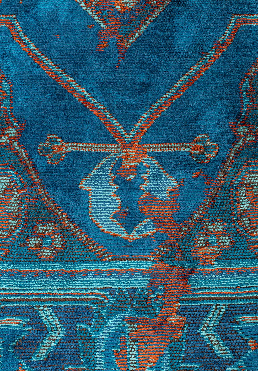 Emperor Navy Blue - Rust Rug