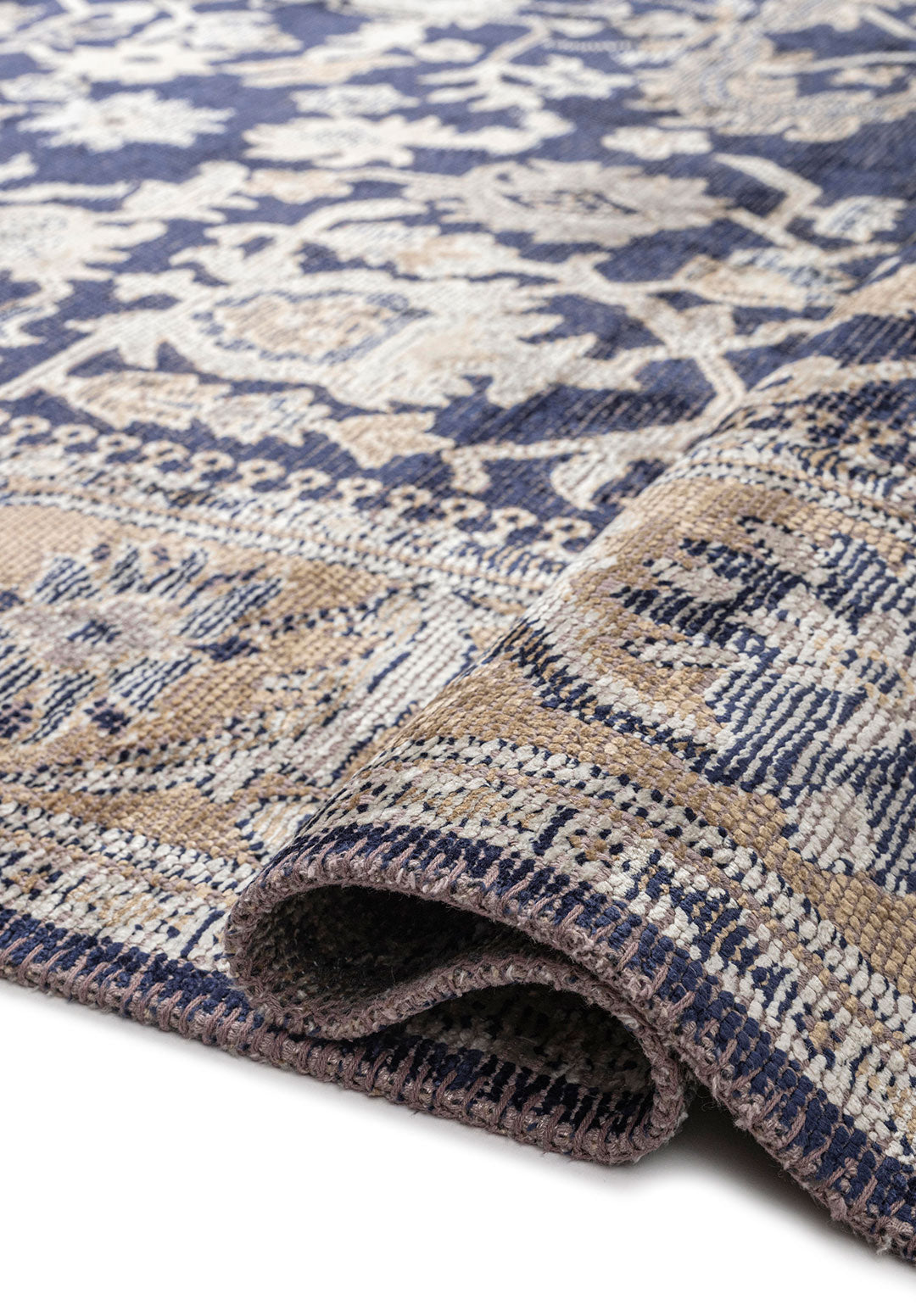 Grandeur Dark Beige - Dark Navy Rug Rugs - Venetto Design Venettodesign.com