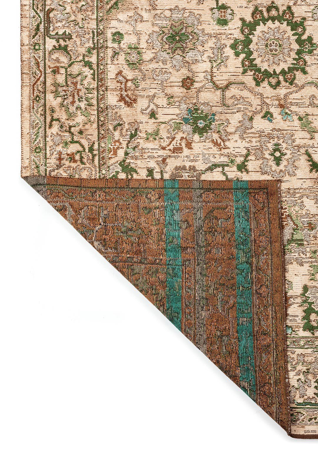 Anatolia Cream - Forest Green Rug Rugs - Venetto Design Venettodesign.com