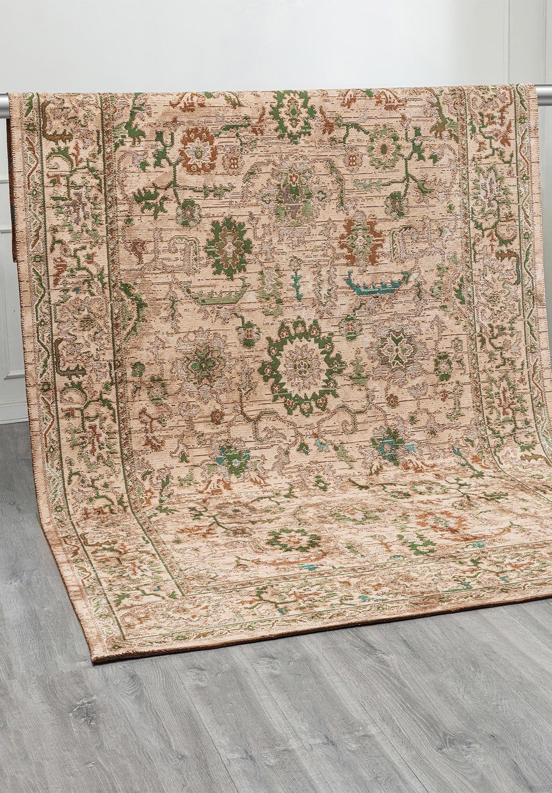 Anatolia Cream - Forest Green Rug Rugs - Venetto Design Venettodesign.com