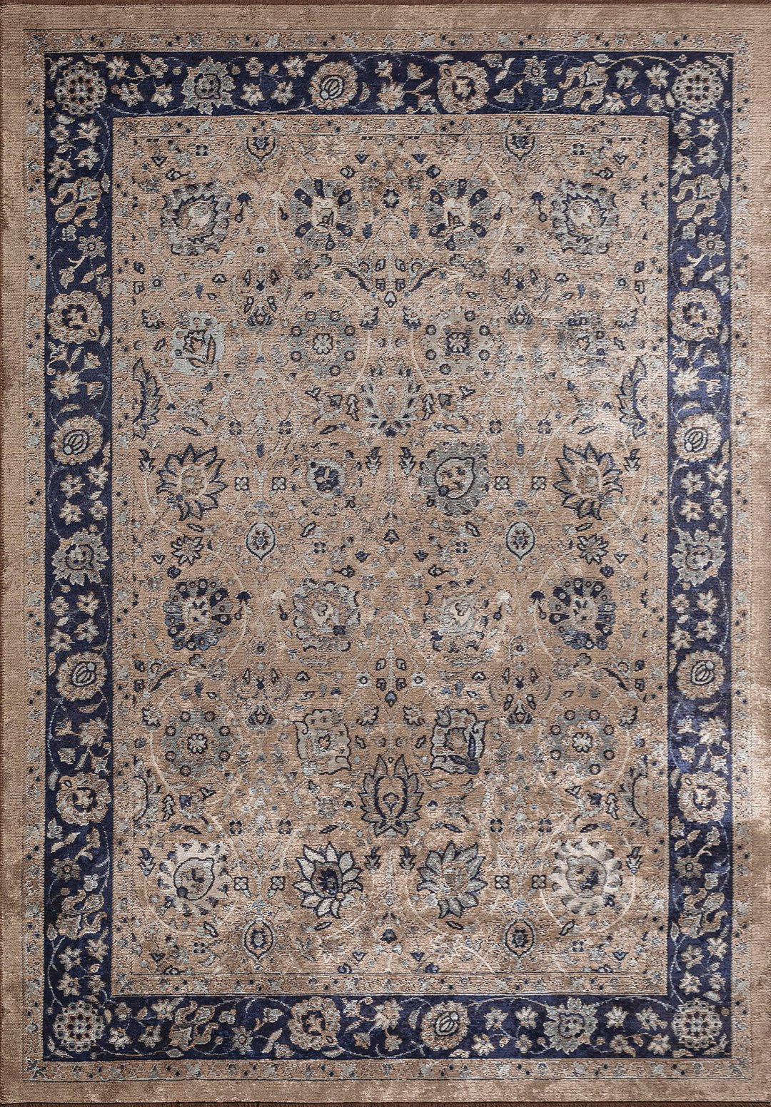 Soraya Dark Beige - Blue Rug Rugs - Venetto Design Venettodesign.com