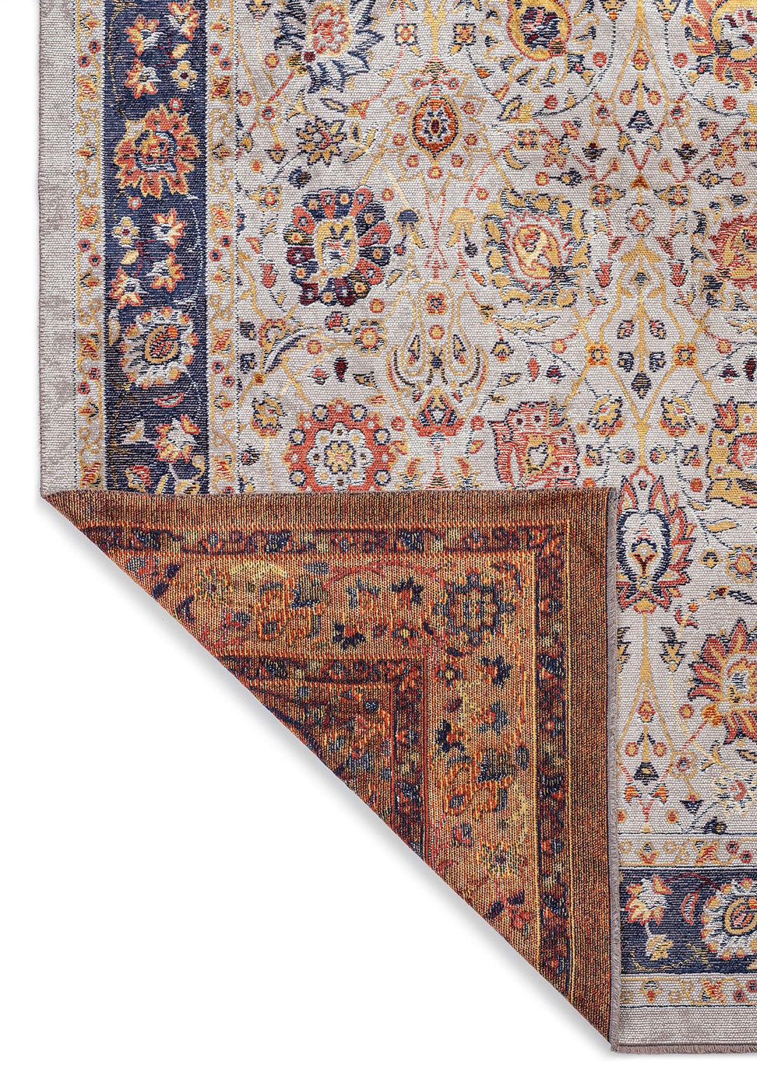 Soraya Gold - Dark Navy Rug Rugs - Venetto Design Venettodesign.com