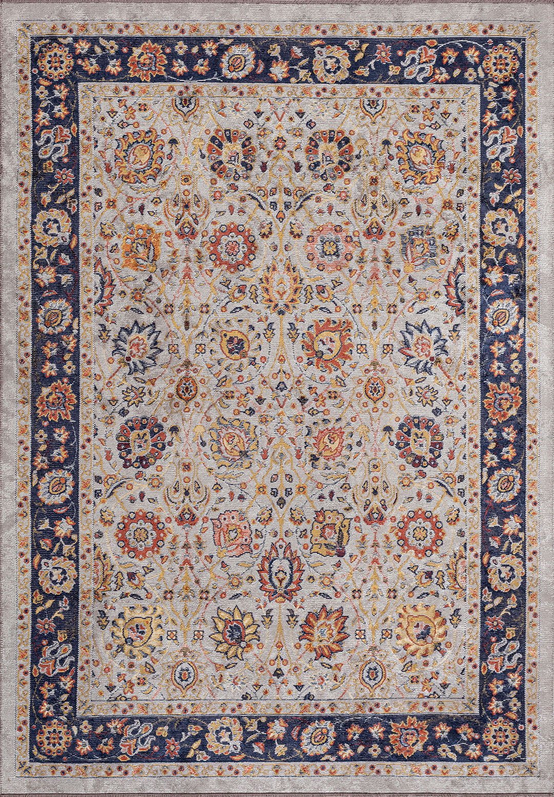 Soraya Gold - Dark Navy Rug Rugs - Venetto Design Venettodesign.com