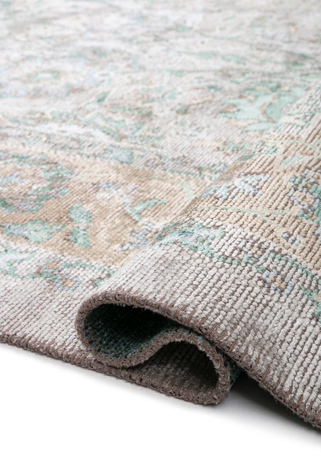 Soraya River Green - Ice Blue Rug Rugs - Venetto Design Venettodesign.com