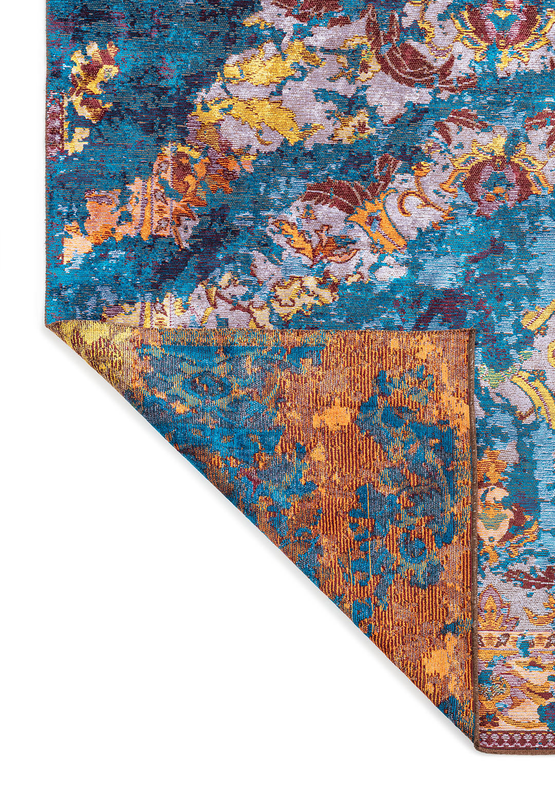 Excelsior Orange - Cyan Rug Rugs - Venetto Design Venettodesign.com