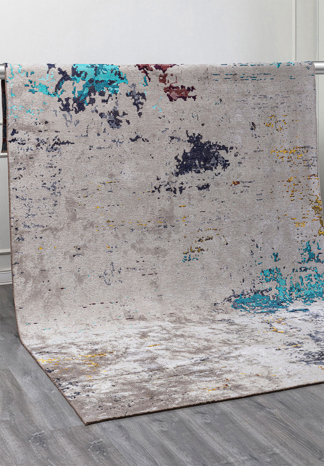 Frost Light Grey - Turquoise Rug Rugs - Venetto Design Venettodesign.com