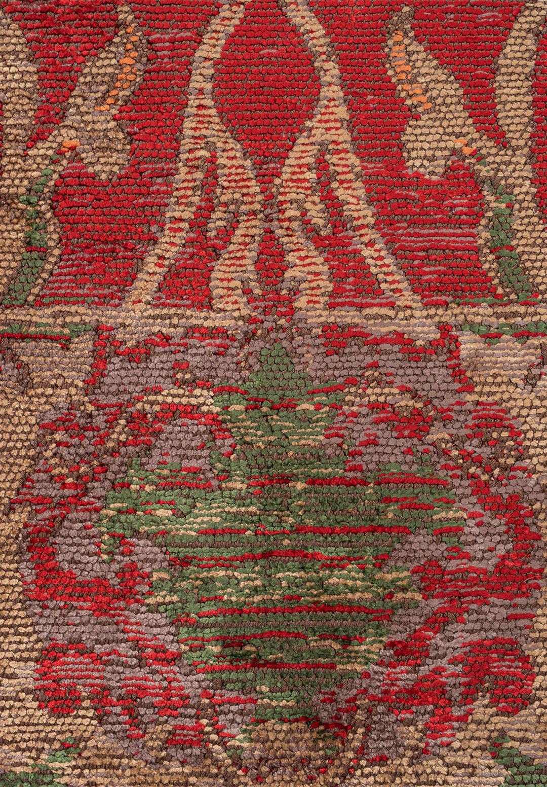 Velorien Forest Green - Red Rug Rugs - Venetto Design Venettodesign.com