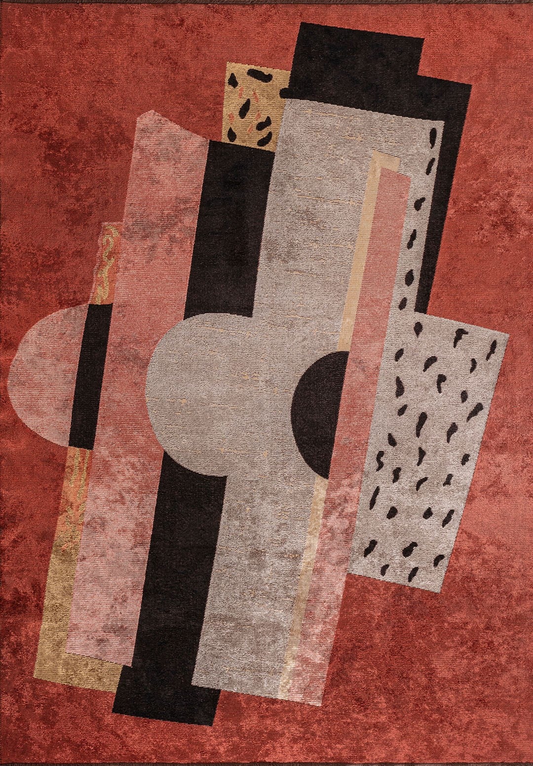 Bauhaus Light Cream - Dark Terra Rug