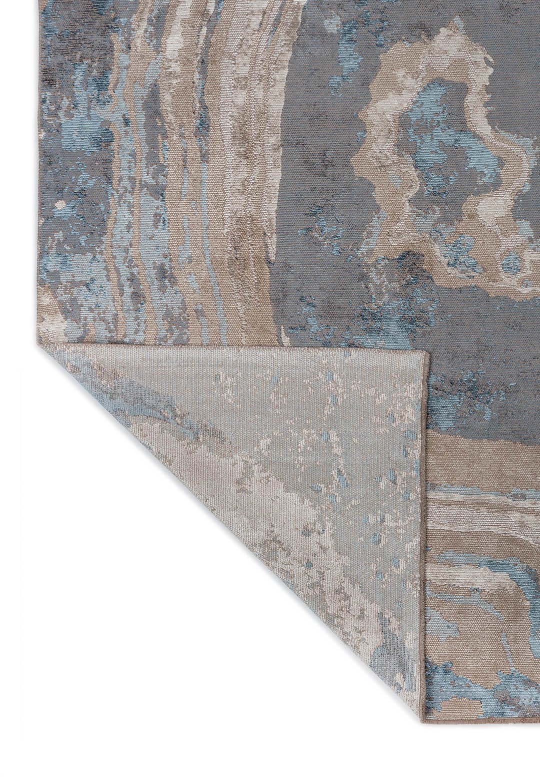 Smoke Blue - Beige Rug Rugs - Venetto Design Venettodesign.com
