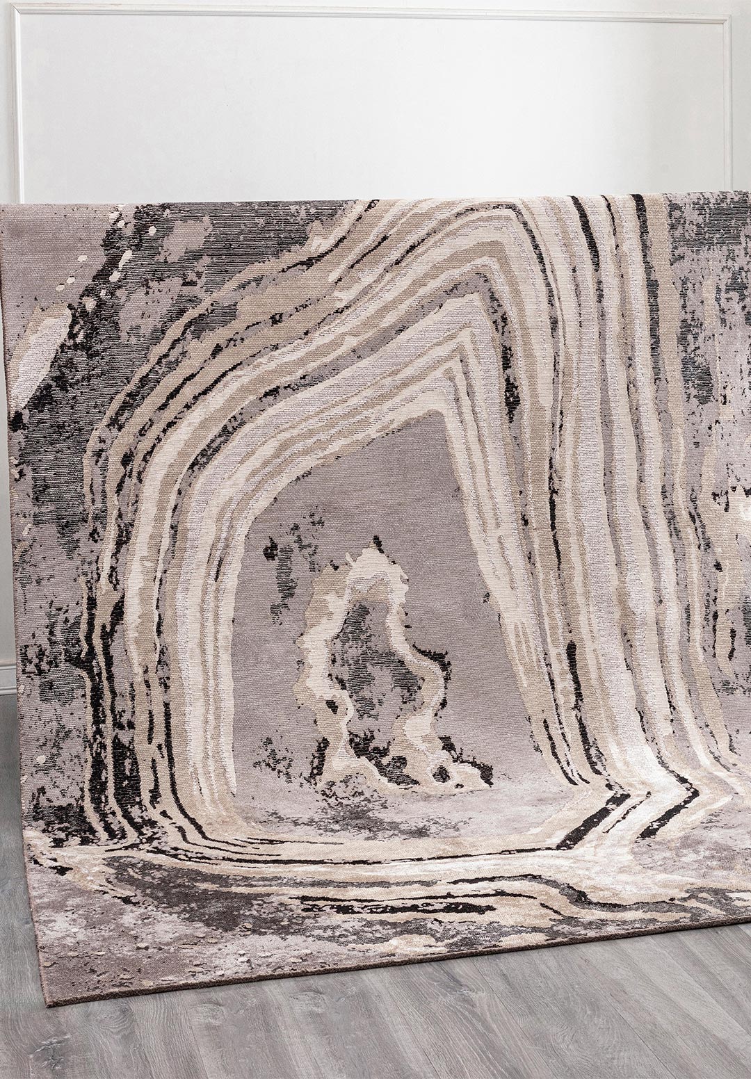 Smoke Grey - Beige Rug Rugs - Venetto Design Venettodesign.com