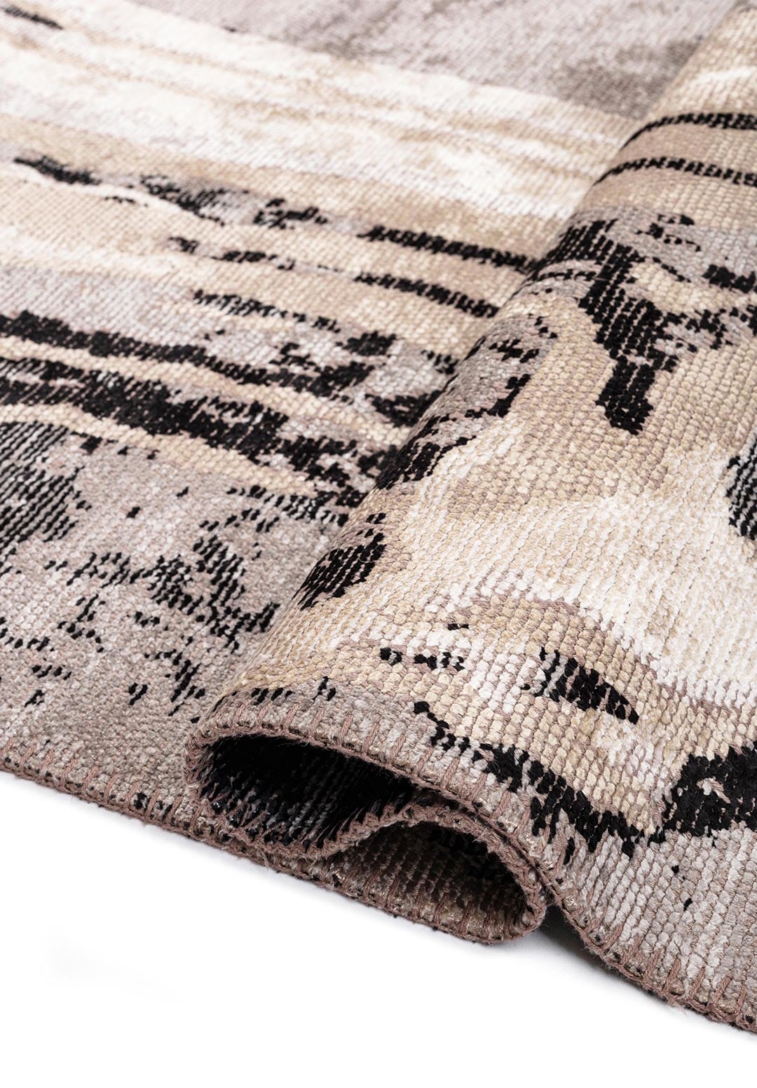 Smoke Grey - Beige Rug Rugs - Venetto Design Venettodesign.com