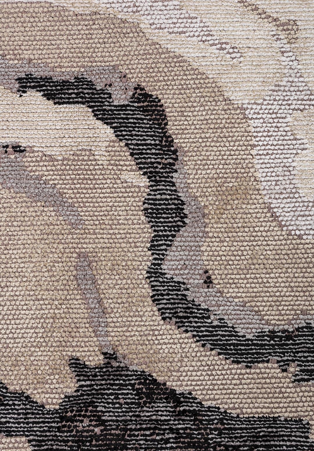 Smoke Black - Beige Rug Rugs - Venetto Design Venettodesign.com