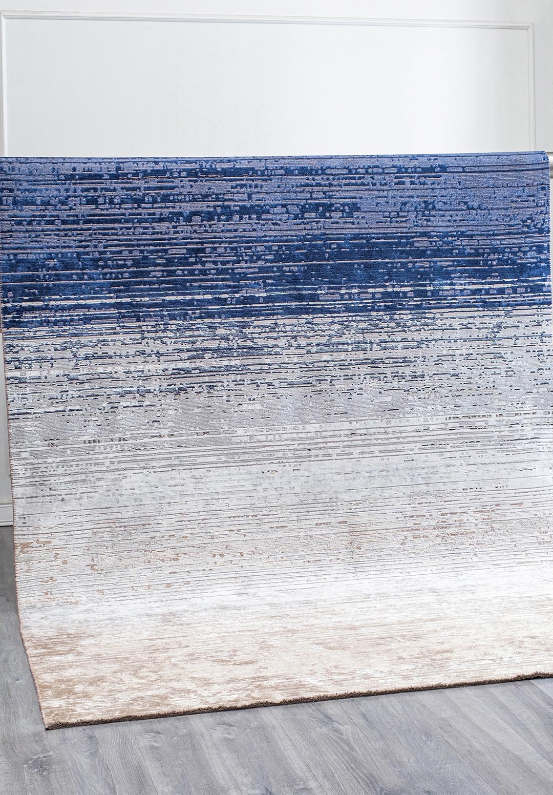 Aurora Beige - Navy Blue Rug Rugs - Venetto Design Venettodesign.com
