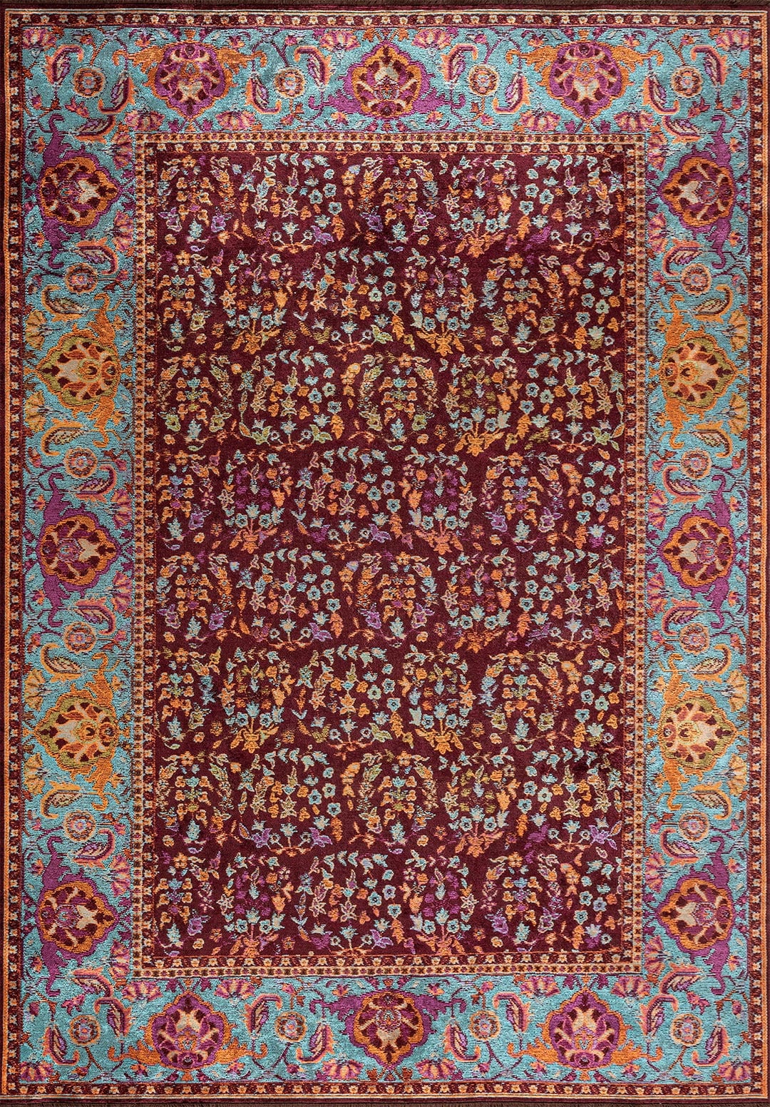 Vellora Cherry - Turquoise Rug