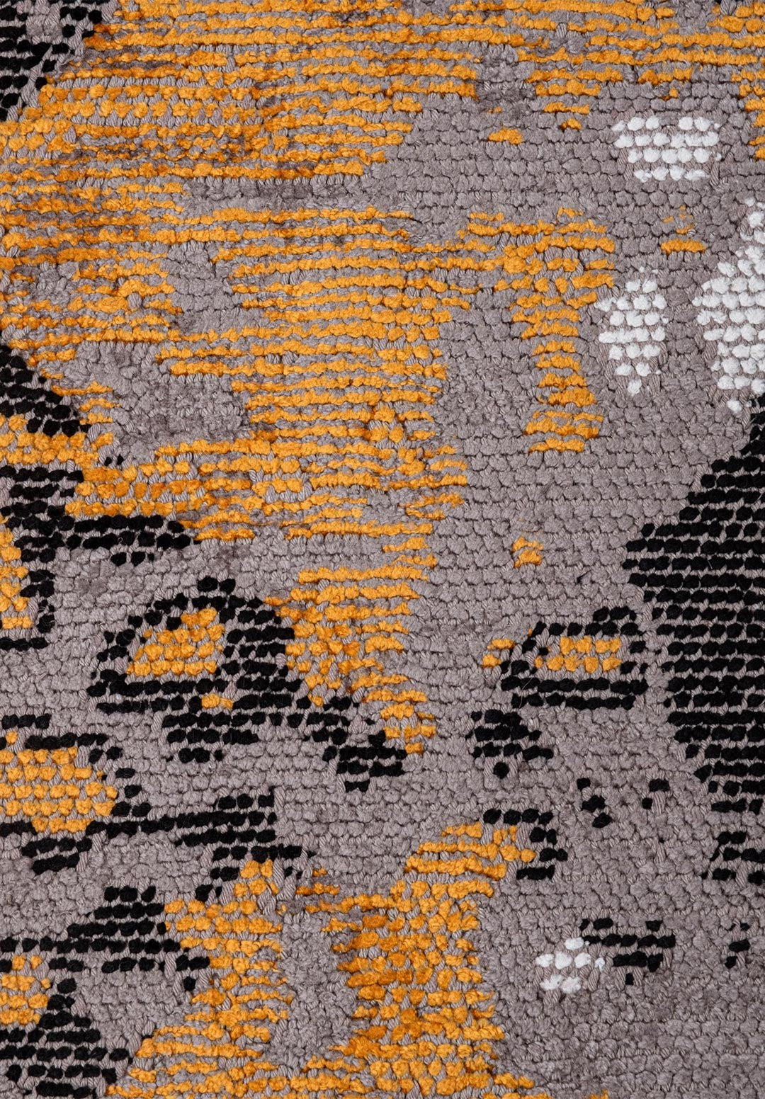 Harlequin Dark Grey - Mustard Rug