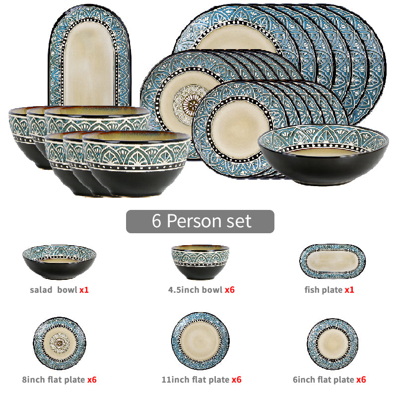 Zeina Premium Dinnerware Set, 8 Person Set