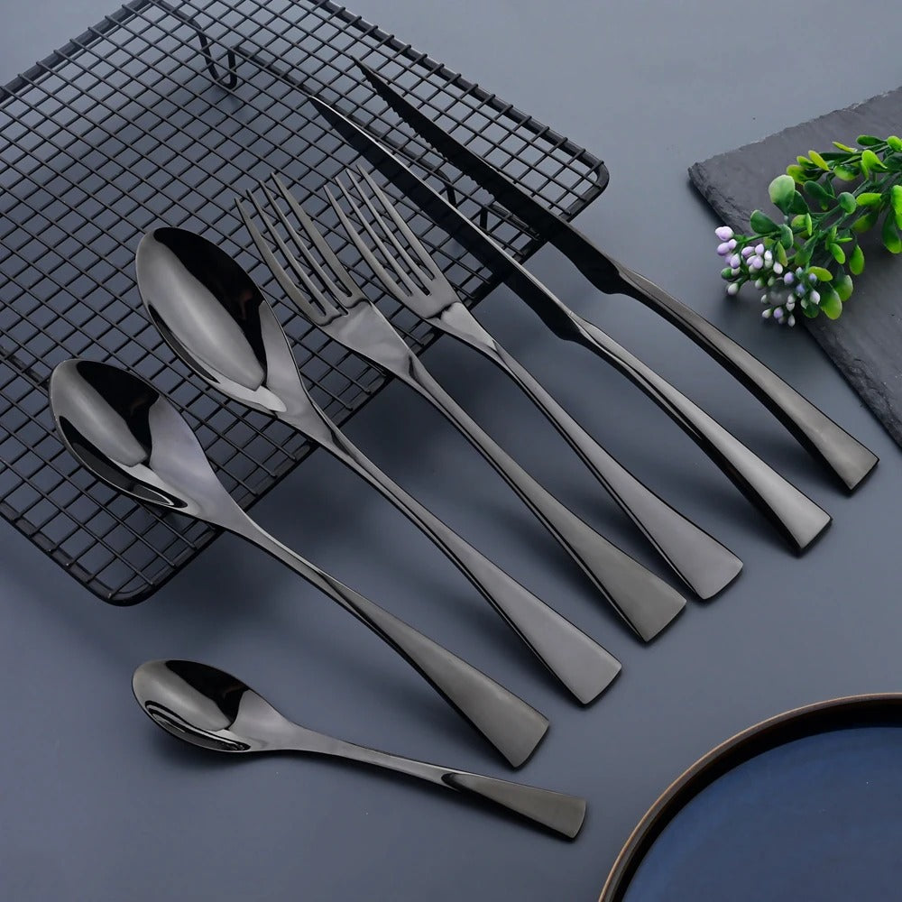 Jet Black Cutlery Set
