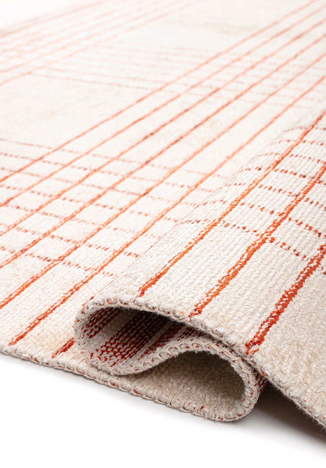 Lattice Rust - Light Cream Rug Rugs - Venetto Design Venettodesign.com