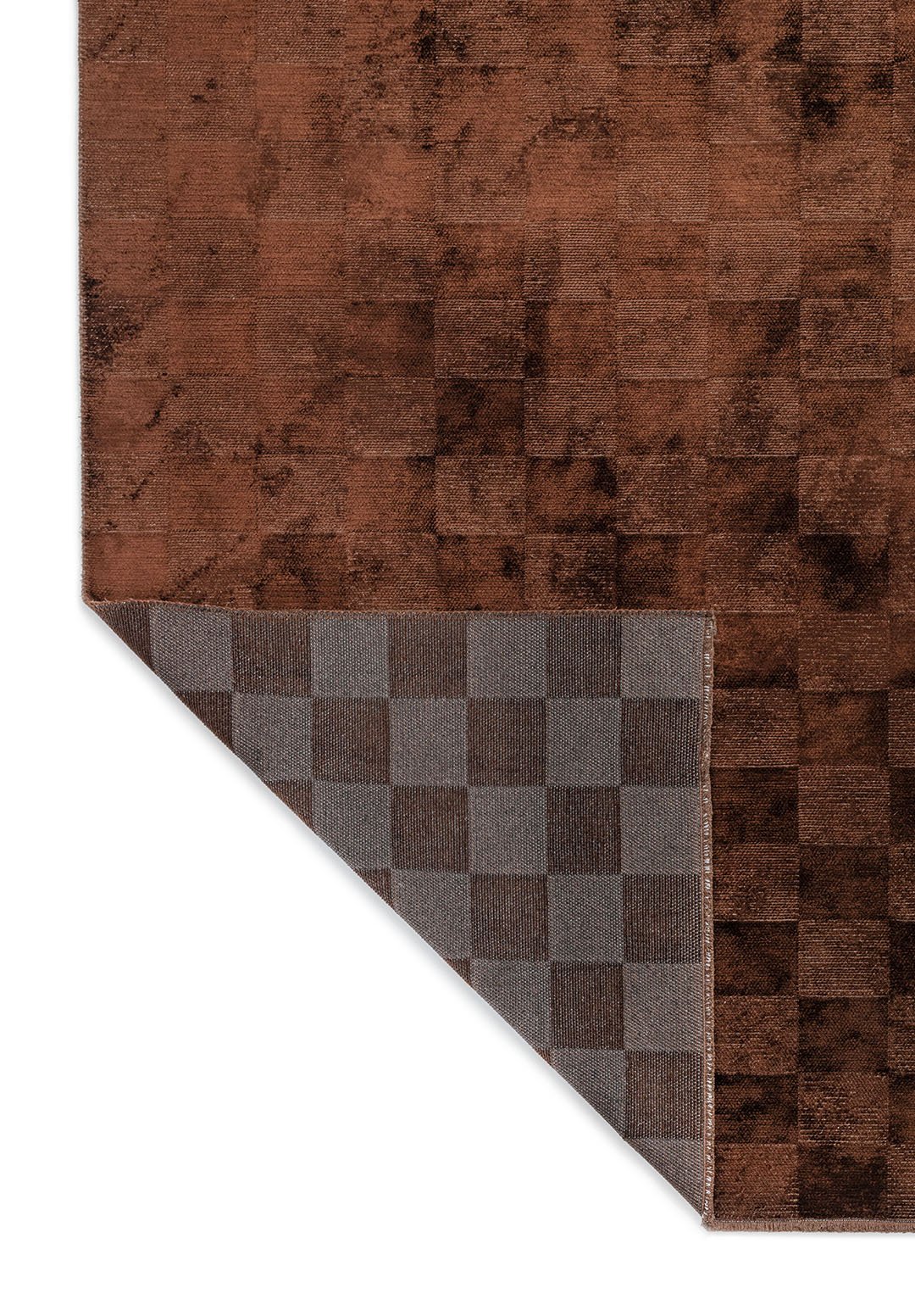 Checkers Dark Brown Rug Rugs - Venetto Design Venettodesign.com