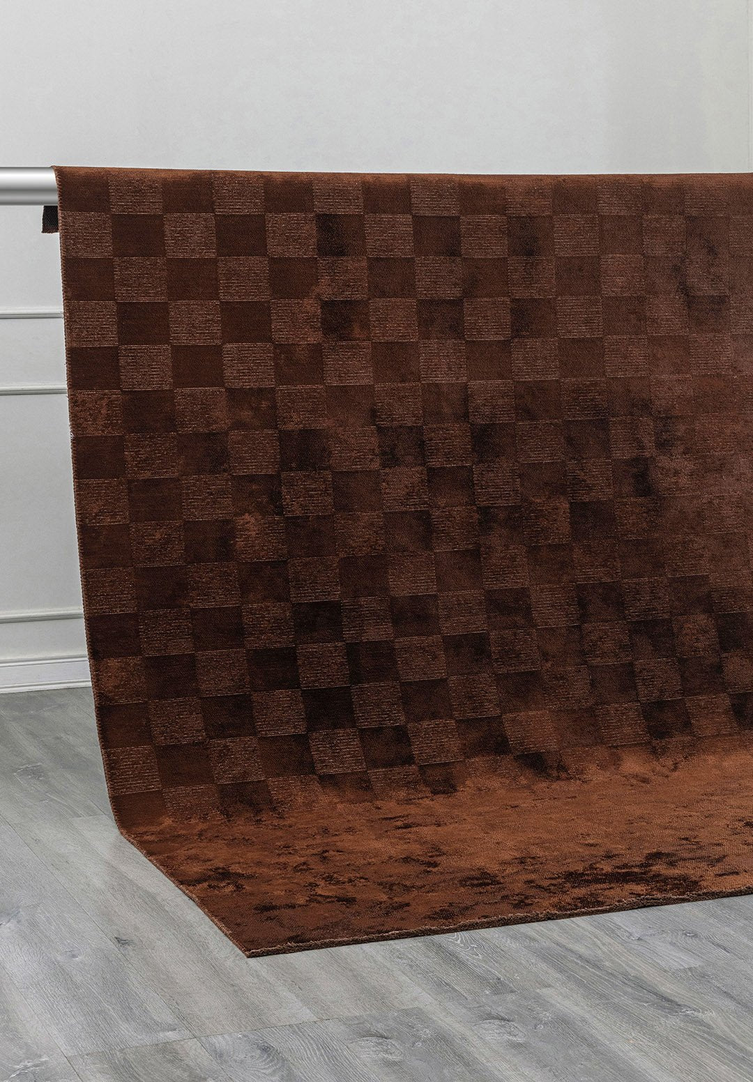 Checkers Dark Brown Rug Rugs - Venetto Design Venettodesign.com