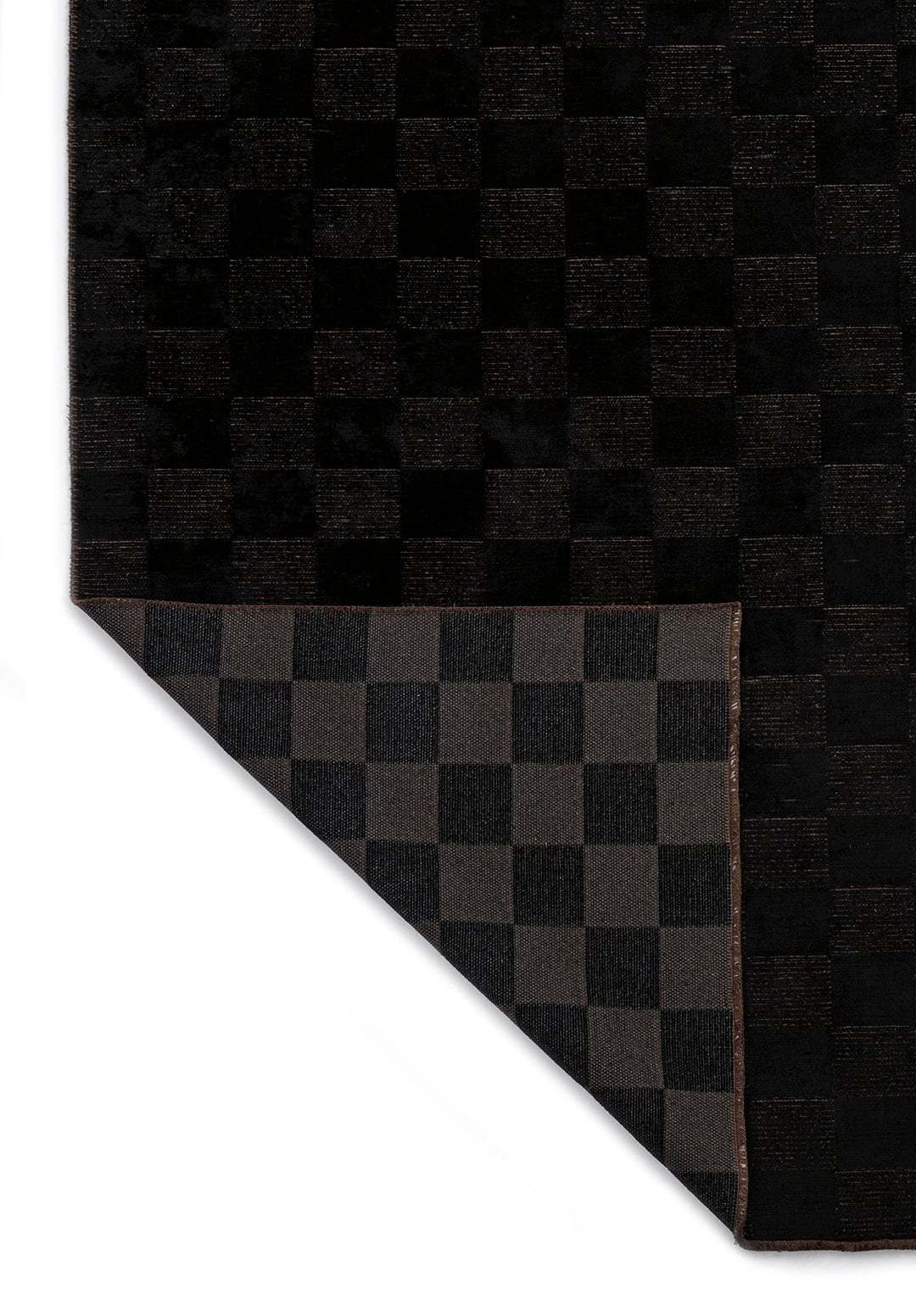 Checkers Black Rug Rugs - Venetto Design Venettodesign.com