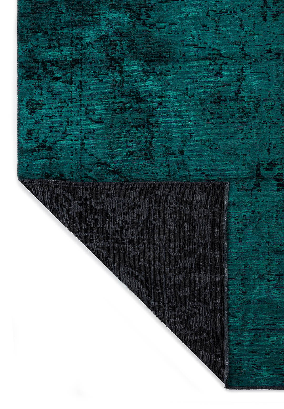 Ivy Black - Dark Turquoise Rug Rugs - Venetto Design Venettodesign.com