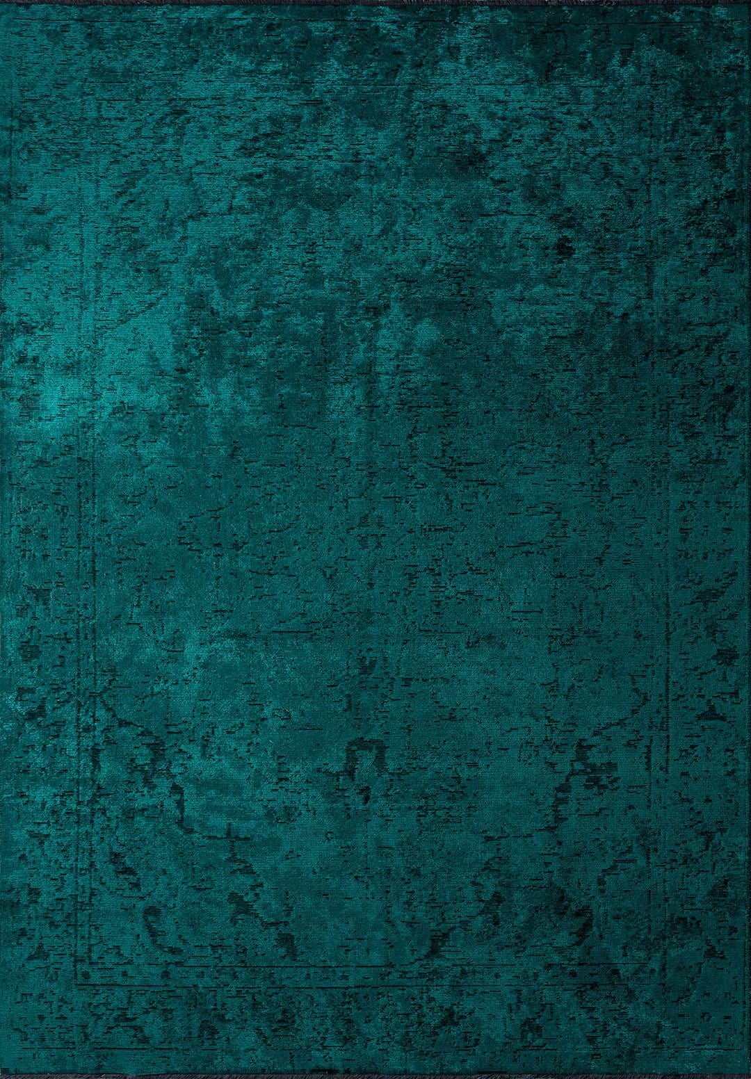 Ivy Black - Dark Turquoise Rug Rugs - Venetto Design Venettodesign.com