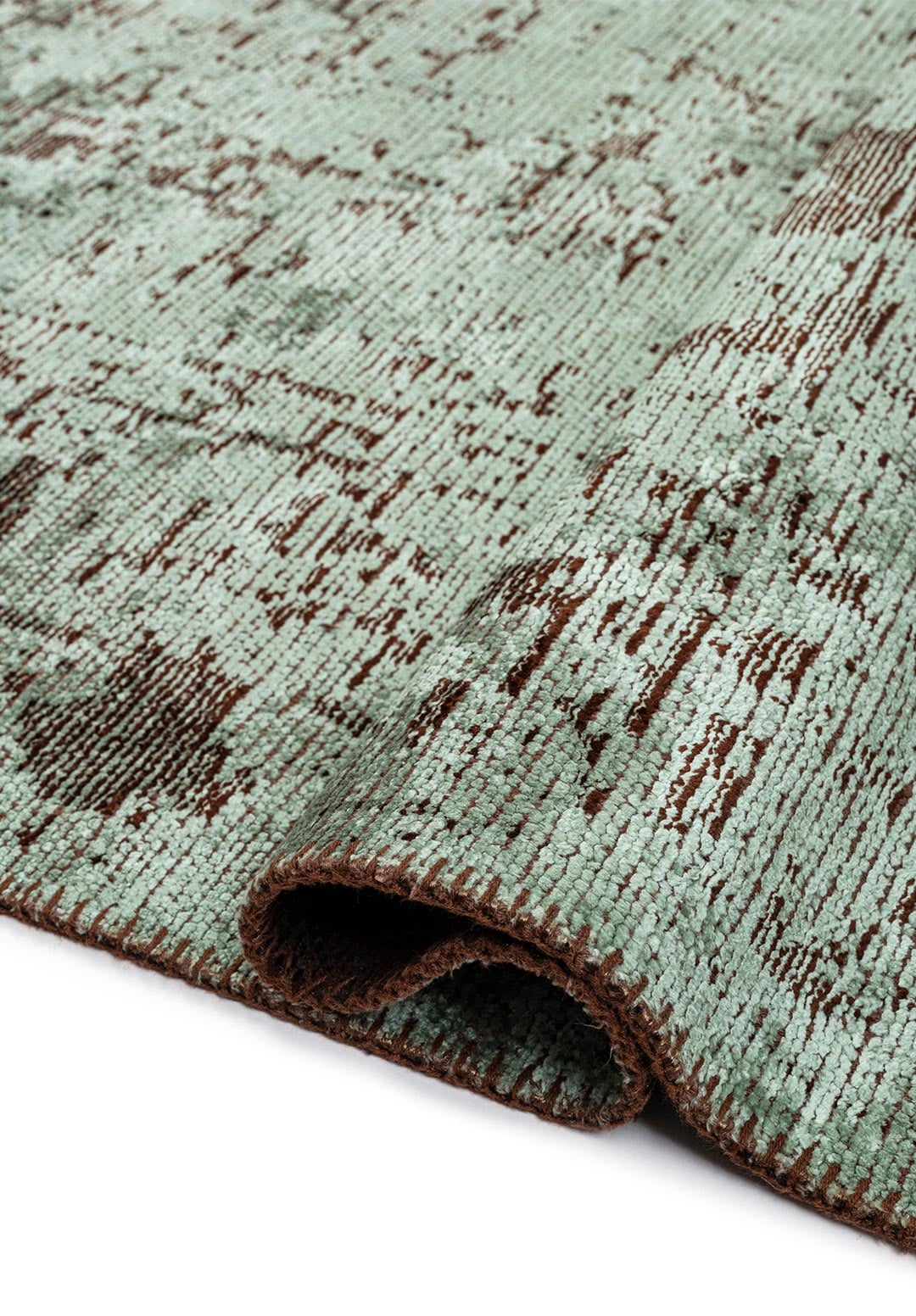 Ivy Dark Brown - River Green Rug Rugs - Venetto Design Venettodesign.com