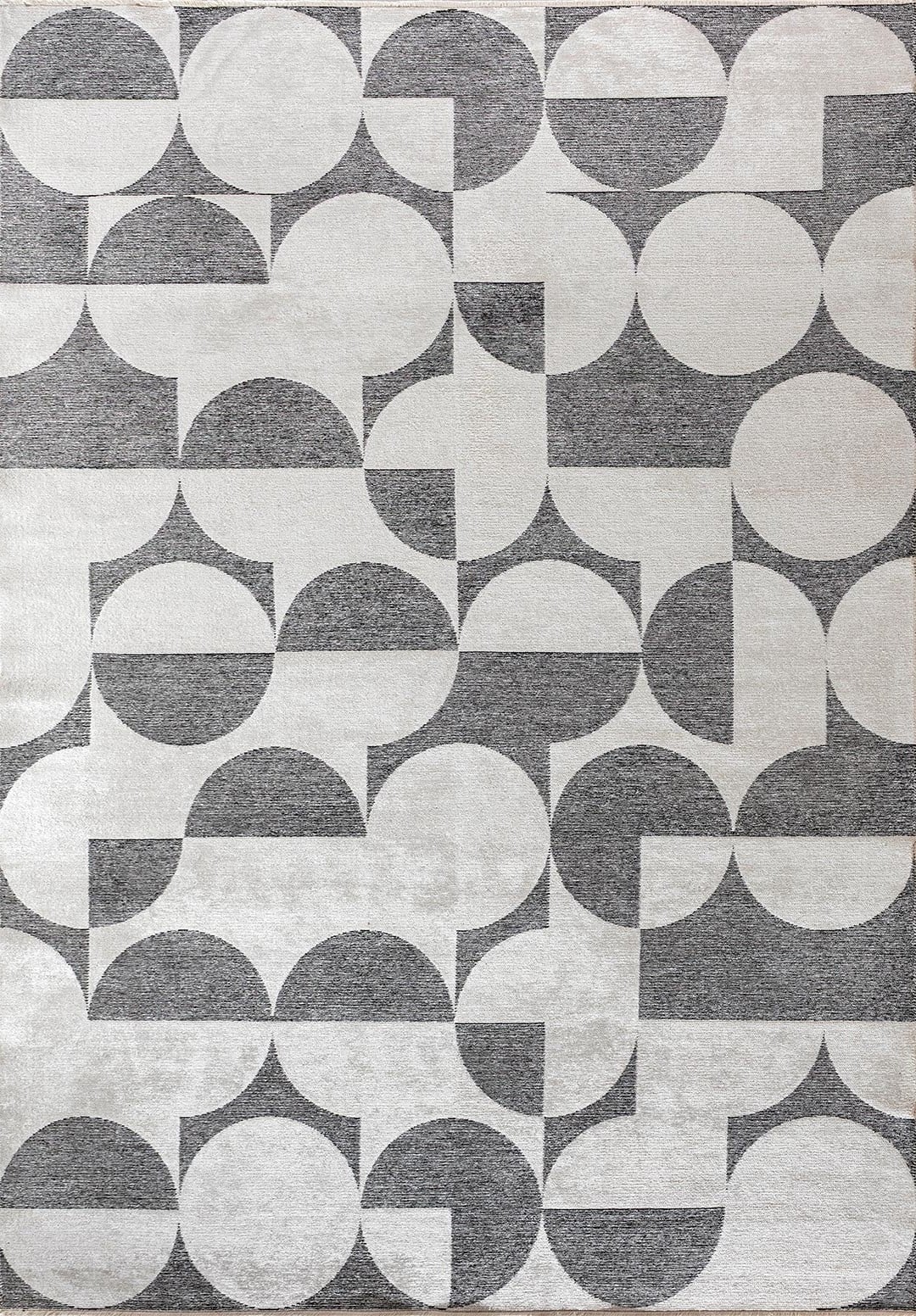 Circle Black - White Rug Rugs - Venetto Design Venettodesign.com