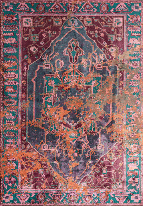 Emperor Dark Damson - Rust Rug