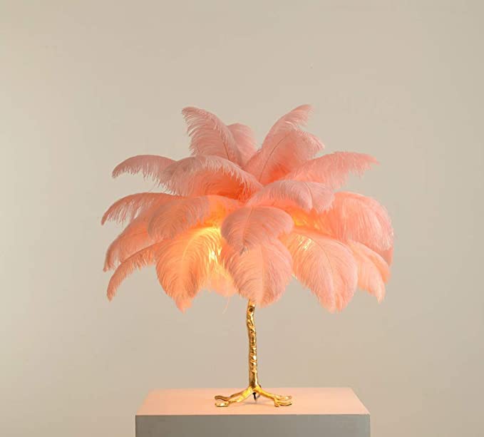 Palmera Luxury Feather Floor/Table Lamp Floor Lamp - Venetto Design Pink / Table Lamp Venettodesign.com