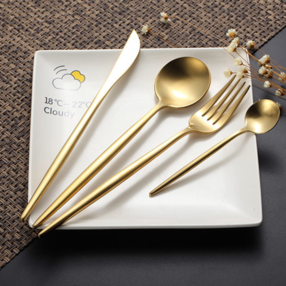 Arya Gold 18/10 Stainless Steel Cutlery Set - Venetto Design Venettodesign.com
