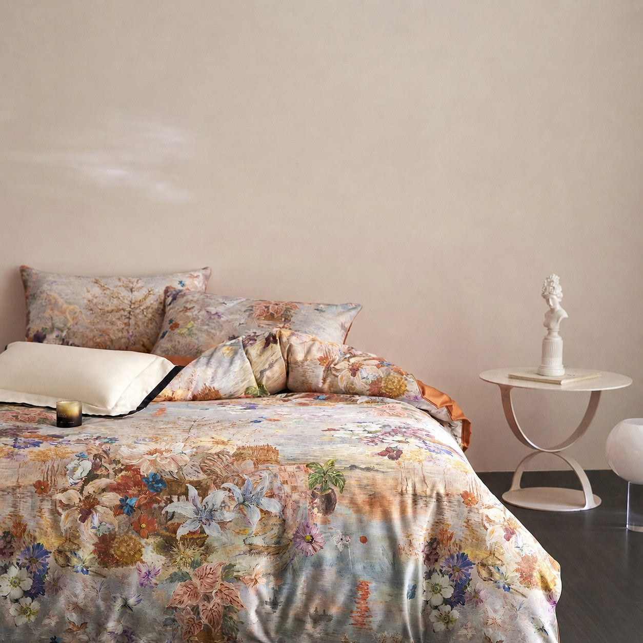 Althea Scenic Luxury Egyptian Cotton Duvet Cover Set with Waterside Scenery Print - Venetto Design Venettodesign.com