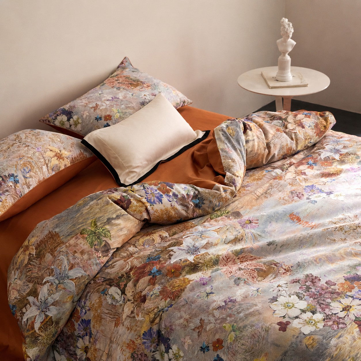 Althea Scenic Luxury Egyptian Cotton Duvet Cover Set with Waterside Scenery Print - Venetto Design Venettodesign.com