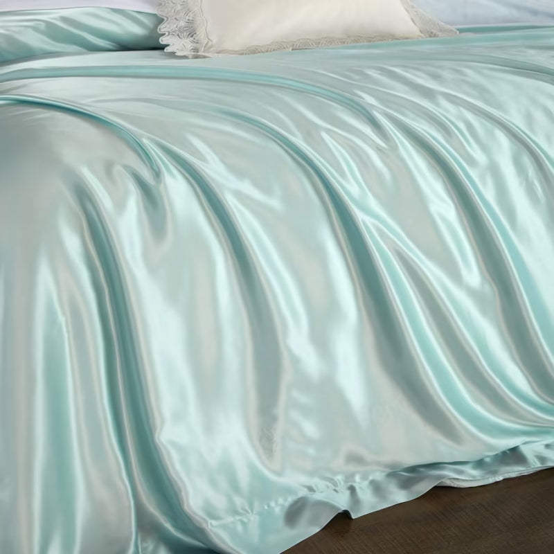 Aristelle Aqua Luxury Pure Mulberry Silk Bedding Set