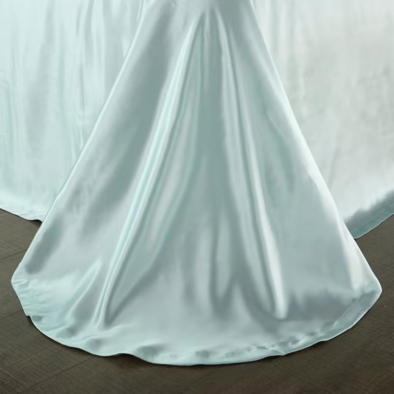 Aristelle Aqua Luxury Pure Mulberry Silk Bedding Set