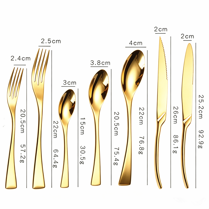 Jet Gold Stainless Steel Cutlery Set