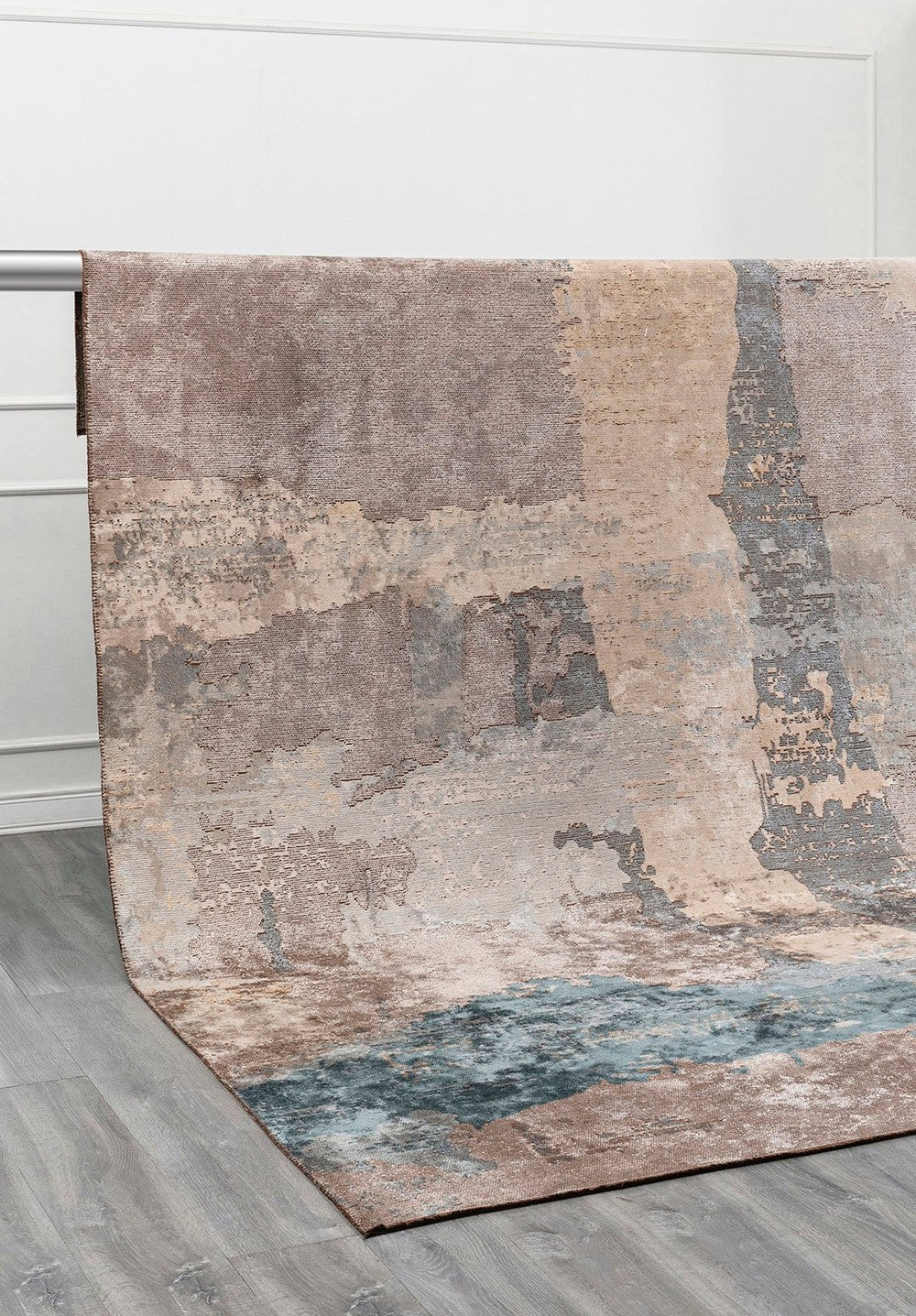 Lush Dark Beige - Petrol Rug