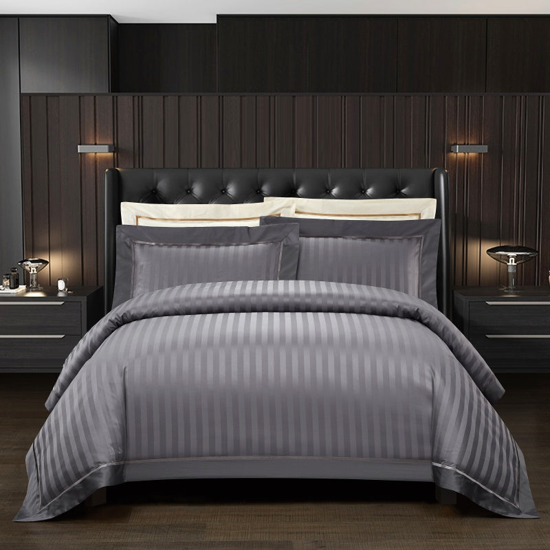 Marnula Grey Egyptian Cotton Bedding Set