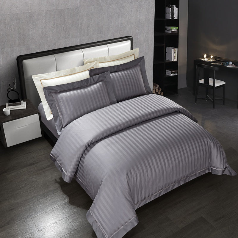 Marnula Grey Egyptian Cotton Bedding Set