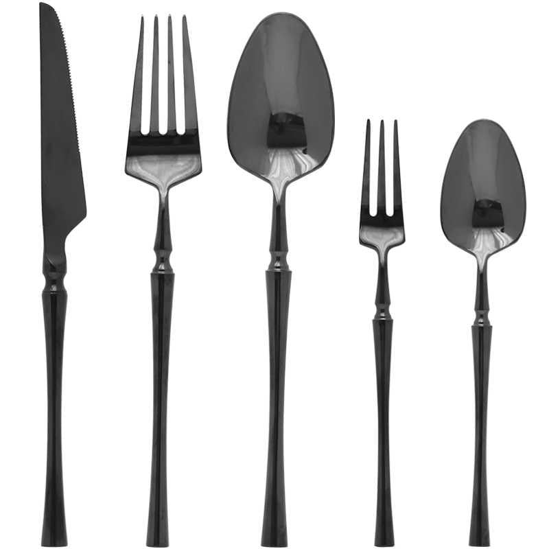 Serena Black Cutlery Set
